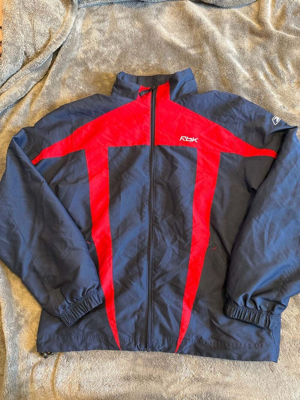 Vintage Reebok Colorblock Full-Zip Windbreaker Track Jacket Blue Red